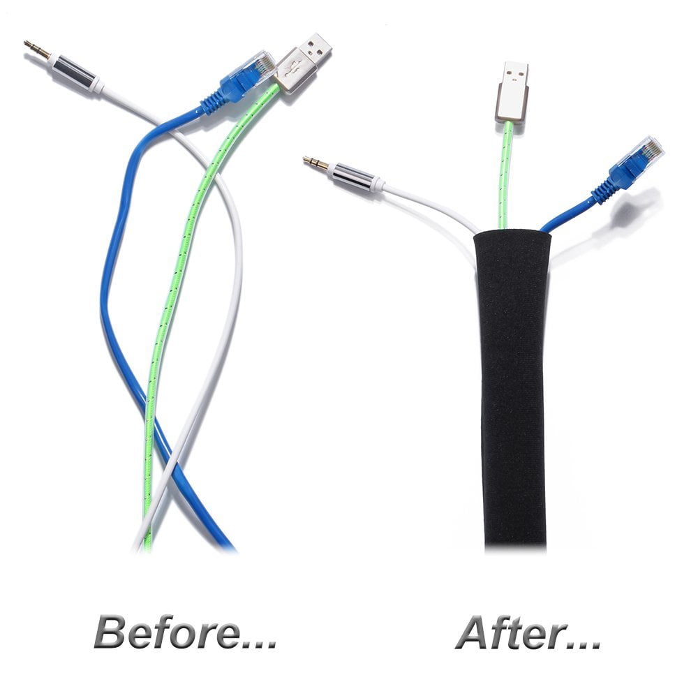 Cable Concealer Management Sleeve Wire Organizer for TV Computer Fridge