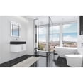 thumbnail image 5 of Amazon 24" White Wood Floating Vanity Black Top and Chrome Trim, 5 of 20