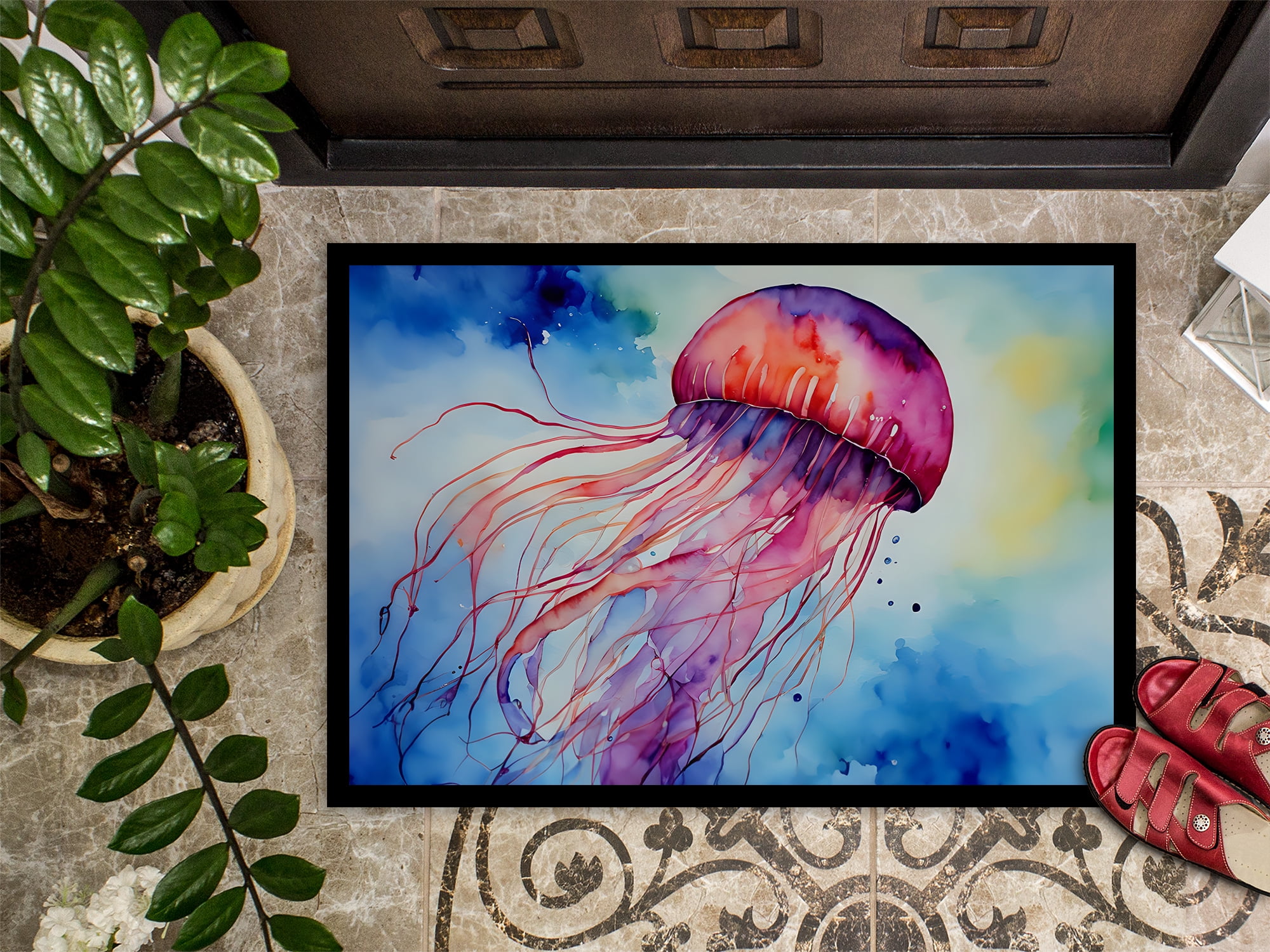 Carolines Treasures DAC2792MAT 0.15 x 18 x 27 in. Jellyfish Doormat