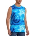 thumbnail image 2 of Uemuo Blue Shell Pattern Men's Sleeveless T-Shirt,Muscle Athletic Tank Top, Moisture-wicking Quick-dry Breathable Classic Tee Top for Gym Run Outdoor Sports-Medium, 2 of 8