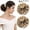 Brown Mix Bleach Blonde, variant on LELINTA 2pcs Messy Hair Bun Extensions Chignons Hair Hair Scrunchie Scrunchy Updo Hairpiece Ponytail