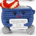 thumbnail image 4 of Lindo Crochet Contenedor Basura Fuego Apoyo Emocional Regalos Divertidos () Rojo, 4 of 9