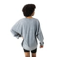 thumbnail image 4 of Women's Gameday Couture Gray Seattle Seahawks Starbound Oversized Snow Wash Long Sleeve T-Shirt, 4 of 6