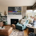 thumbnail image 4 of Bayyon First Responder Thin Red Blue Gold Line Grommet Flag Police Fire and Dispatch Flag Banner with Grommets 3x5Feet Man cave Decor, 4 of 6