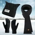 thumbnail image 2 of QASIEATN Winter Hat Beanie Long Scarf Touchscreen Gloves Set 3Pcs Soft Thick Fleece Lined Gloves Cap Scarf Set for Women Fall Fashion Accessories, 2 of 9