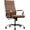 Brown, variant on YANGLI Ribbed Home Office Chair, Modern Leather Conference Room Chair, High Back Executive Computer Chair, Ergonomic Office Desk Chair, Adjustable Swivel Chair with Arms, Brown