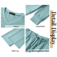 thumbnail image 6 of Fantaslook Two Piece Sets for Women Fall Outfits Long Sleeve Tops Wide Leg Pants Lounge Matching Sets Vacation Travel Outfits, 6 of 7