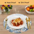 thumbnail image 4 of Blue Turtle Coastal Round 13 Inch Placemats Set of 8, Beach Starfish Nautical Coral Botanical HeatResistant Non Slip Place Mats for Dining Table, Wipeable Braided Kitchen Table Mats for Housewarming, 4 of 9