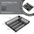 thumbnail image 5 of Small Cutlery Tray PE coated Black (Dims: 13 x 10.25 x 1.75 inch), 5 of 6