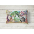 thumbnail image 2 of Carolines Treasures CDCO0325PW1216 Cats Just Looking in the fish bowl Fabric Decorative Pillow 12H x16W multicolor, 2 of 3
