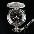 thumbnail image 3 of Classic Smooth Vintage Pocket Watch Alloy Steel Quartz Roman/Arabic Numerals with Chain for Father's Day Xmas Best Gifts Graduation Birthday Gifts, 3 of 7