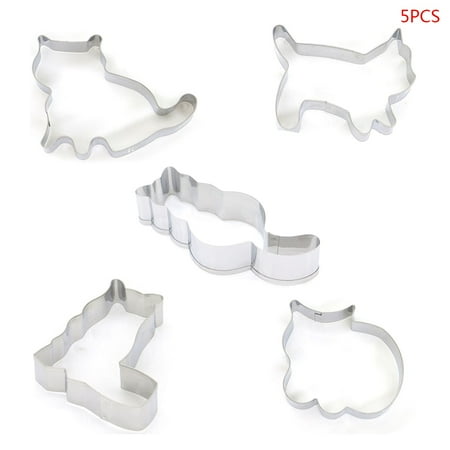 

5pcs/set Animal Pet for Cat Cookie Cutter Mold 3D Sugar Craft Pastry Biscuit Fon