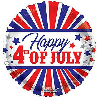 Fourth of July 18" Mylar Balloon Bulk (5 Pack)