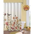 thumbnail image 3 of Fall Shower Curtain Sunflower Daisy Flower Bathroom Curtains with Hooks, Waterproof Fabric Orange Autumn Leaves Plant Thanksgiving Bath Shower Curtains Set for Bathroom Bathtubs Decor 36x72 Inch, 3 of 7