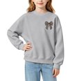 thumbnail image 4 of Shadoumai Girls Oversized Crewneck Sweatshirt Kids Pullover Sweater Cute Sweatshirts for Girls Lined Sweatshirt, 4 of 9