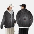 thumbnail image 4 of Fotbe Black Spider On Web Chaqueta con Protección Solar UPF 50+ para Hombre y Mujer, Camisa con Capucha y Bolsillos-Small, 4 of 7
