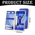 thumbnail image 3 of 18Pcs Blue Manicure Set - 18 Piece Multi Function Manicure Tool Set Stainless Nail Care & Cuticle Remover Kit Portable Travel Nail Grooming Case, Nail Clippers, Nail Clippers, Easter, St. Patrick'S, 3 of 4