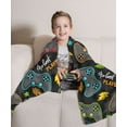 thumbnail image 4 of Gaming Blanket for Boys Fleece Cozy Gamer Gift Throw Blanket Gaming Video Games Bed Blanket for Teens Kids Game Room Decor Plush Blanket for Suit for Bedroom Couch Birthday Gift(80''X60''), 4 of 7