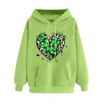 thumbnail image 3 of VBTAPA St Patricks Day Sweatshirt for Women Irish Clover Graphic Hoodies Long Sleeve Drawstring Hooded Sweatshirts with Kangaroo Pocket Lightning Deals Today Green S, 3 of 6