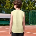 thumbnail image 7 of TIREOW Boys Athletic Tank Tops Solid Color Sleeveless Crew Neck Vest Summer Lightweight Stylish Breathable Workout Shirts, 7 of 7