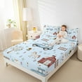 thumbnail image 4 of jejeloiu Kawaii Sheep Horse Queen Sheet Sets,Western Farnhouse Truck Flat Sheet,Rustic Flower Sunflower Queen Fitted Sheet For Children,Super Cozy Room Decor,4-Piece, 4 of 7