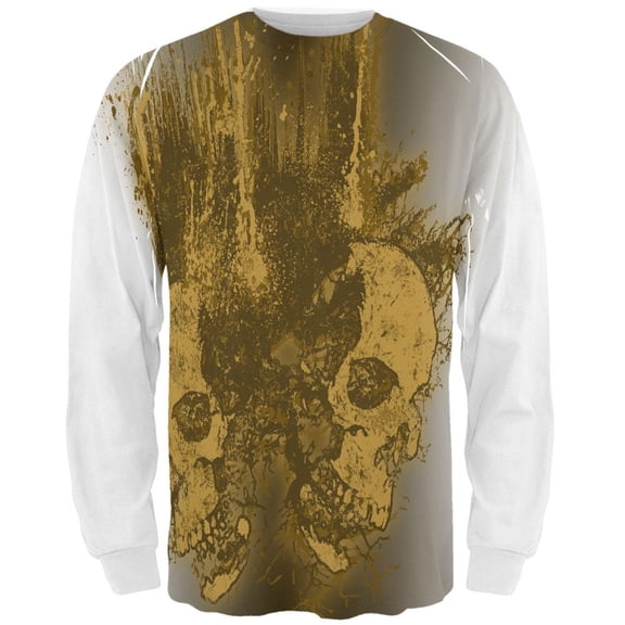 Halloween Dead and Buried All Over Adult Long Sleeve T-Shirt - Medium