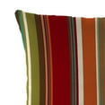 thumbnail image 3 of Jordan Manufacturing 18" x 18" Westport Teal Multicolor Stripe Square Outdoor Throw Pillow (2 Pack), 3 of 11