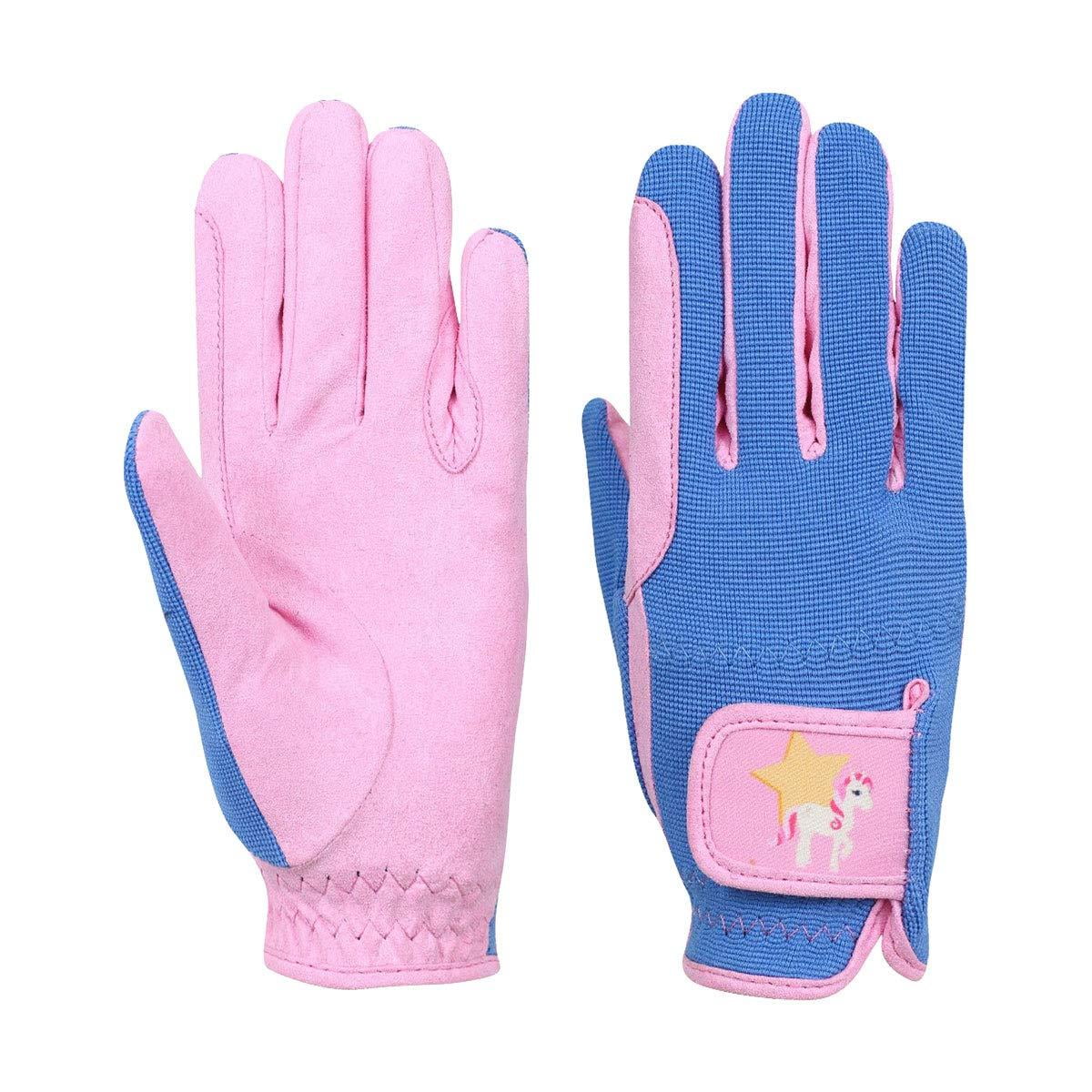 HKM Pro Team Kids Junior Galloping Horse Breathable Better Grip Riding Glove