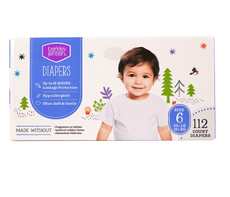Berkley Jensen Diapers Size 6 (35+ LB) 112 Count