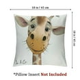 thumbnail image 4 of nygtbtfer  Kids Animals Throw Pillow  Set of 2 Giraffe Lion Zebra Crocodile Pillows Soft Velvet Cushion Covers for Baby Room Kids Bedroom Decor White, 4 of 7
