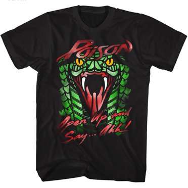 Poison Poison Snake Black Adult T-Shirt Tee