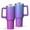 Purple-1, variant on 40oz Tumbler with Handle and Straw, Vacuum Insulated Stainless Steel Travel Mug, Fits Car Cup Holder, Gradient Print