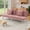 Pink, variant on Gewnee 67.7”Velvet Futon Sofa Bed Convertible Sleeper Sofa with Split-Back 5 Adjustable Angles,Metal Legs & 2 Toss Pillows for Living Room,Office,Guest Room.Rose Red