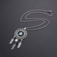 thumbnail image 3 of Collar atrapasueños para mujer, estilo retro bohemio, con colgante de signo del zodiaco, pluma, borla, cadena de cuentas, joyería de constelación - Acuario, 3 of 5