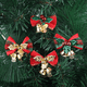 thumbnail image 5 of Paquete de 16 lazos de Navidad con campanas, minilazo de Navidad, adorno artesanal para regalo, decoración colgante para árbol de Navidad, 5 of 5