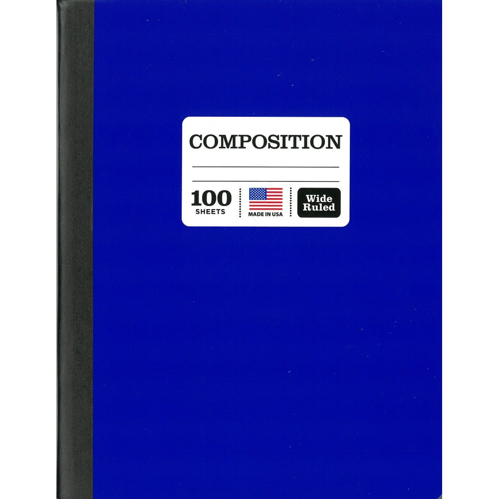 Pen + Gear Composition Book, Wide Ruled, 100 Pages, 7.5" x 9.75", Color
