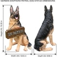 thumbnail image 4 of German Shepherd Statue Outdoor Decor with Solar Lantern and Sign, Lifelike Sitting Dog Garden Sculpture Animal Figurine Yard Art for Front Porch Patio Lawn and Pathway, 4 of 17