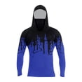 thumbnail image 3 of Men 3D Print Pullover Hoodies with Built-In Face Mask And Drip Design Featuring Streetwear Style For Casual Outings Skateboarding Concerts Blue XXL, 3 of 5