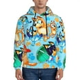 thumbnail image 3 of Saiise Bluey Men's Graphic Print Long Sleeve Drawstring Hoodie Pullover Sweatshirt-Medium, 3 of 6