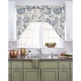 thumbnail image 2 of Vintage Floral Kitchen Swag Valances for Windows, Summer Retro Flowers Farmhouse Swag Valances Curtains for Living Room, Rod Pocket Window Treatments for Bathroom, Bedroom, Cafe, 56"x36", 2 of 6