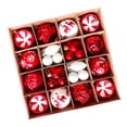 thumbnail image 3 of Bola de Navidad de 6 cm, adorno de plástico galvanizado pintado para árbol de Navidad, juego de bolas decorativas para decoraciones de festivales en interiores, 3 of 12