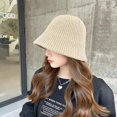 thumbnail image 3 of Classic Warm Bucket Hat for Women Beanies for Women Berets Fall Winter Hat Womens Snow Cap Handwear Travel Outdoor, 3 of 7