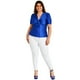 thumbnail image 5 of Blusa de satín Roman Fashion /Tallas Extras, 1825 (Azul rey) azul 40 Roman Fashion BL-GR-1825-REY, 5 of 6