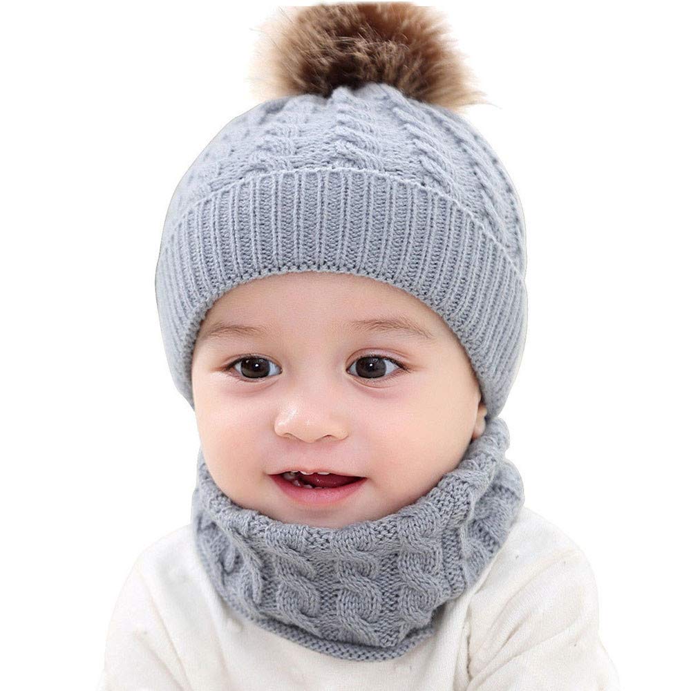 Baby Hats Knitted Warm Pom Pom Cap 