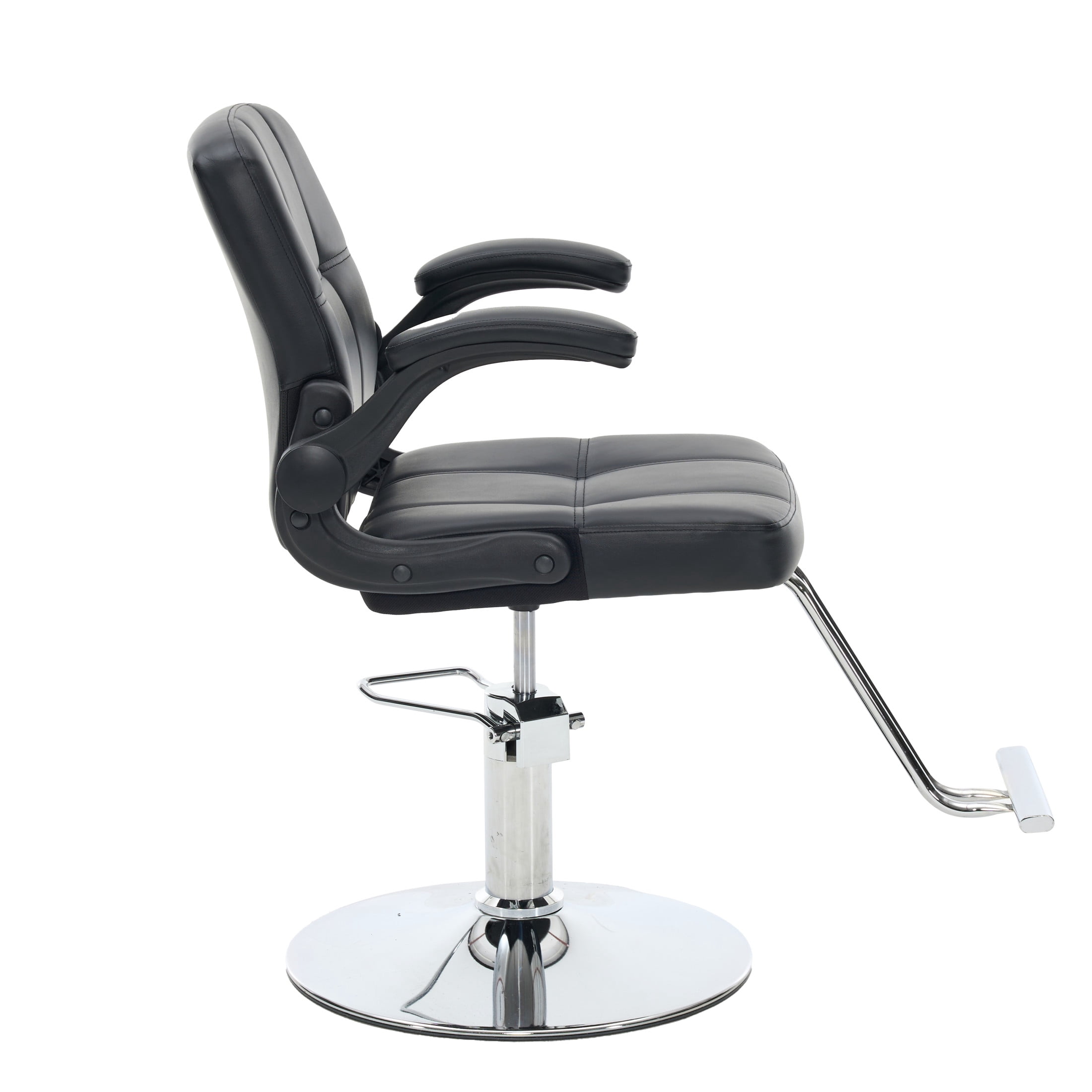 Noble House Hydraulic Height Adjustable Salon Styling Chair, 360° Swivel Barber Chair, Black