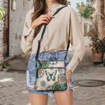 thumbnail image 5 of HELLHERO Multiple Zipper Pockets Shoulder Bag for Daily and Travel, PU Leather Waterproof Women's Shoulder Crossbody Purse, Butterfly Floral Print, 5 of 7