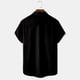 thumbnail image 3 of Camisas s Para Hombre De Vestir para hombre Casual Beach Seaside Retro Rock Style 3D Impresión digital Hebilla Bolsillo Solapa Camisa de manga corta Top (Black, 3XL), 3 of 5