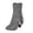 Gray, variant on Fesfesfes Fall Boots Women Lace Splicing Solid Short Boots Round Head Shoes 8.5(41)