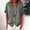 Gray, variant on 2026 Summer Women's Asymmetric Button Front Blouse, Round Neck Short Sleeve Casual Solid Color Top with Split Hem for Everyday Wear and Vacation