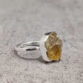 thumbnail image 4 of Natural Citrine Ring, Rough Citrine Gemstone Ring, November Birthstone, Hammered, 925 Sterling Silver, Womens Ring, Christmas, Thanksgiving, Handmade, Statement Jewelry, Rough Gemstone Jewelry, 4 of 6